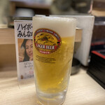 Kamesoba Jun - まずビール    ラガー派でございます。