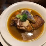 こうひいはうす - あげチキンカレー　手作り豚バラチャーシュートッピング