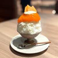 一鳥目 とり松 - 季節限定　柿とクリームチーズのかき氷