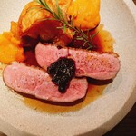 Roasted duck blood orange, carrot, and cassis