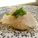 鮨バー SPIGA - ヒラメ ネギポン酢