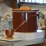 そば舎 あお - 蕎麦湯が入れられた鍋