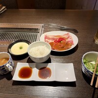 横浜焼肉kintan - とろろ牛タンと牛カルビ焼肉セット