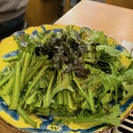 月島もんじゃ たまとや - 春菊サラダ