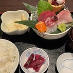 旬菜炭焼 玉河 - 刺身定食1280円