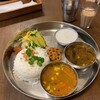 インド家庭料理 ミレンガ - Rice&3curry set(veg)1100円 サンバル・ラッサム・ライタ