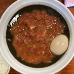 Mendokoro Nakagawa - ゴマ辛トマトラーメン黒1,150円　粘度の高いゴマ辛黒スープにトマトがス〜と溶け出しプルプル味玉が踊り出す感じ