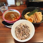 つけ麺 きらり - カレーつけ麺(大)ときらりめし