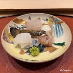 御料理 寺沢 - 寒鮃に活けの菱蟹と泥障烏賊