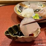 御料理 寺沢 - 寒鮃を割醤油で