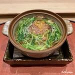 御料理 寺沢 - 喜知次と壬生菜の小鍋立