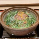 御料理 寺沢 - 喜知次と壬生菜の小鍋立