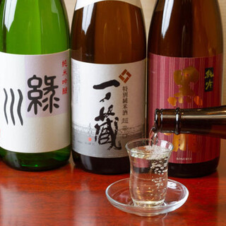 A Tempura selection of sake and shochu to enhance the taste of tempura