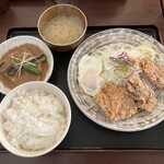 定食や - とりからとさばみそ定食