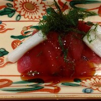 祇園迦陵 - ヨコワのお造りと長芋。