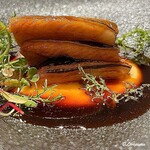 プチレストラン ブーケ・ド・フランス - 煮穴子にジャガイモにチーズを加えたピューにマデラ酒ベースのソース