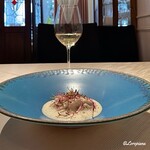 プチレストラン ブーケ・ド・フランス - Trénel Mâcon-Villagesとくもこのポシェ ヴァンブランカプチーノソース