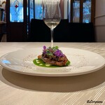 プチレストラン ブーケ・ド・フランス - 喜知次のポワレ 菊菜ソース