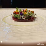 プチレストラン ブーケ・ド・フランス - 天然本鮪の赤身の瞬間スモーク