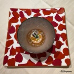 プチレストラン ブーケ・ド・フランス - ボタン海老のタルタルといくらとキャビアのミルフィーユ仕立