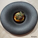 プチレストラン ブーケ・ド・フランス - 煮穴子にジャガイモにチーズを加えたピューにマデラ酒ベースのソース