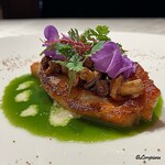 プチレストラン ブーケ・ド・フランス - 喜知次のポワレ 菊菜ソース