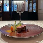 プチレストラン ブーケ・ド・フランス - Château Liversan Haut-Médocと仔鹿のロティ