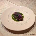 プチレストラン ブーケ・ド・フランス - 喜知次のポワレ 菊菜ソース