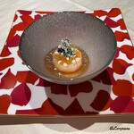 プチレストラン ブーケ・ド・フランス - ボタン海老のタルタルといくらとキャビアのミルフィーユ仕立