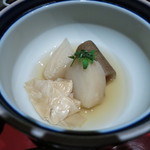 貝作 - 煮物　湯葉とかぶら　牛蒡の炊合せ