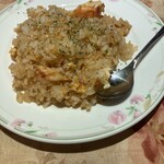 ステーキ・海鮮　リヤン・ド・ファミーユ - メニューに無い　海老チャーハンを作って貰い言い難いが　ちょっと濃い目のハンバーグに合うのは白飯だな！^^;