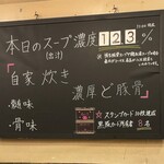 博多ラーメン 和 - 博多ラーメン和(本日のスープ濃度)