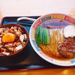 藤翔製麺 - 親鶏そば+鶏丼セット￥1100(^^)v
