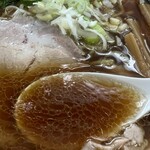 覆麺 智 - 覆麺いじり:牡蠣出汁（醤油）・生たまごTP