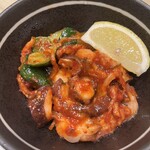 焼肉平城苑 - 水蛸のキムチ。コリコリで美味い