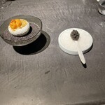 ハジメ - 海　岩礁　　伊勢海老、鮑、雲丹、キャビアのリゾット　不味い訳ないですよね　旨さ爆発でした