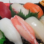 Sakana Isshin - 一心生寿司１人前　９８０円のアップ　１　【　２０１３年１１月　】2