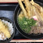資さんうどん - 肉ごぼう天うどん・ミニ天丼（アップ１）