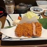 らんぶる台所家 - ひれかつランチ膳 1200円。黒霧島 470円。