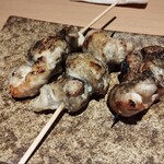 Momo - 焼き鳥7串コースの振り袖、大ぶりでどの串も食べ応えあった。