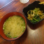 Momburam morishita ten - 味噌汁と小鉢