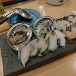 Sushi Tempura Gosakutei - ●夕食 単品。鍋(ふぐ鍋3278+追加ふぐ身2178)+刺し(鮑ｱﾜﾋﾞ1518X4)+細巻(ﾄﾛ鉄火1100+梅ｼｿ440+海鮮ｻﾗﾀﾞ660)=13,728円 