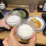 名代 富士そば - 乾杯！　三軒目です。