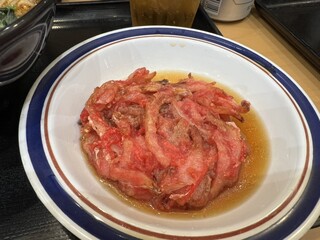 Nadai Fujisoba - 紅生姜天　150円　つゆ盛り