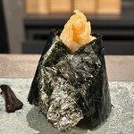 けしき - 握りたての天むす、海苔がパリパリ
