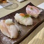 天神寿司 - ブリ、クエ、金目鯛