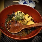 お料理 とみやま - アボカドと豆腐の揚げ出し（950円）