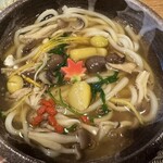 紅葉庵 - 栗ときのこのあんかけうどん