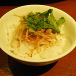 艇家大牌トン - 赤ハタはご主人が取り分けてご飯の上に・・・