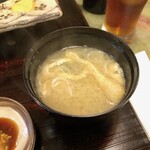 車力門 ちゃわんぶ - また、味噌汁も漬物も全部うまいんですよ。